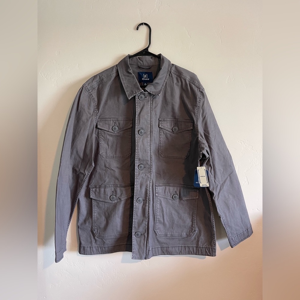 George Men's Charcoal Military Jacket